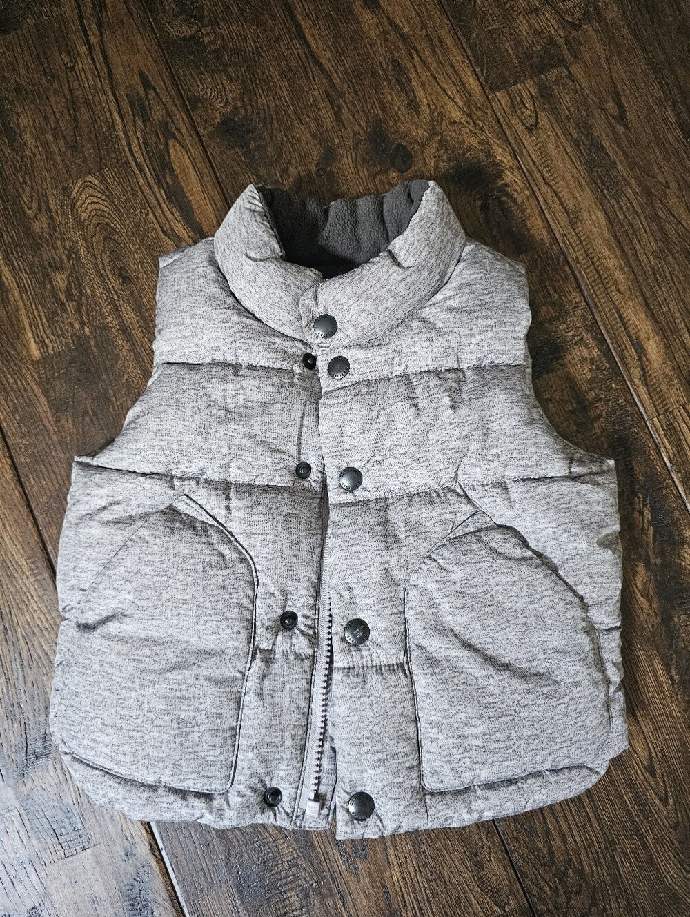 BABY GAP GRAY PUFFER VEST SIZE 18-24 MNTHS